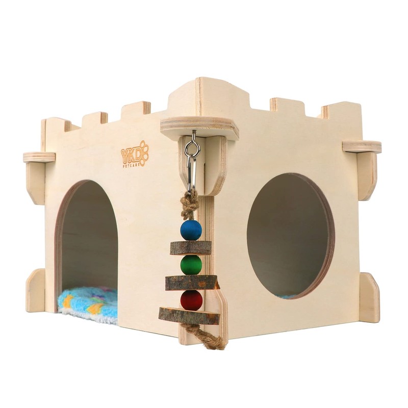 YKD Castle Chinchilla House, Small Animal Hideout for Chinchilla, Guinea
