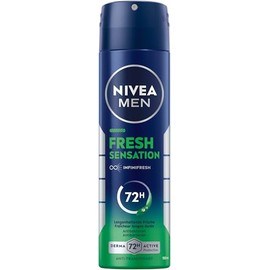 NIVEA MEN Fresh Sensation Deo Spray, Deodorant mit 72h Anti-Transpirant-Schutz gegen Schweiß und Geruch, Deospray mit antibakterieller Wirkung und frischem Duft (150 ml)
