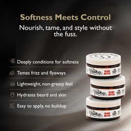 DandyMen Beard Butter – Deep Hydration and Styling Control with Shea Butter & Argan Oil – Bold Saffron Ember Scent – 2 oz