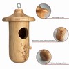 Hummingbird House, 3Pcs Humming Bird House for Outside Hanging, Natural