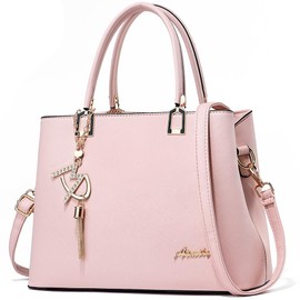 Womens Purses and Handbags Shoulder Bags Ladies Designer Top Handle Satchel Tote Bag (Light Pink)