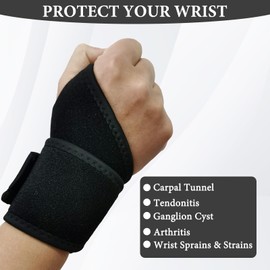 panthra 4 PCS Kids Wrist Brace, Night Wrist Sleep Support Brace, Adjustable Compression Straps, Fits Wrists of Different Sizes, Suitable for Children's Sports Sleep (Pink+black)