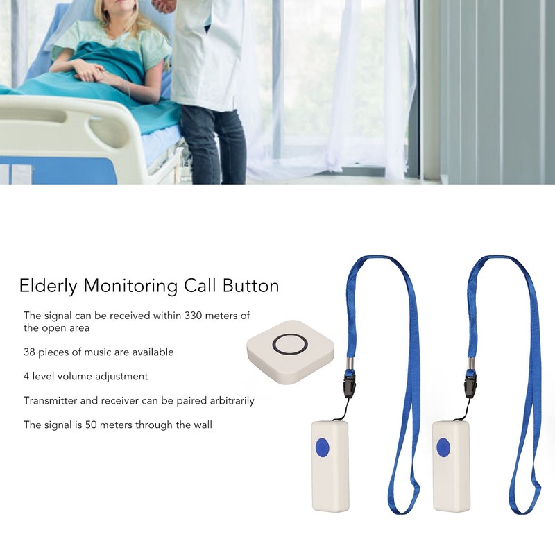 Elderly Monitoring Call Button Wireless 4 Level Volume Adjustment Smart