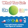 ZIMPLI - 3 x Large 100g Alien Surprise Baff Bombz,