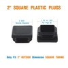 2 Inch Square Plastic Plug, End Caps for Tubing Pipe