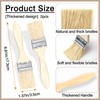 2-Pack Pastry Brushes, 1.5-Inch Flat Bristle Baking Brushes with Wooden
