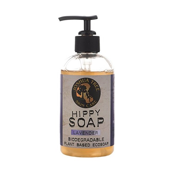 Joshua Tree Skin Care 8 oz. Organic Hippy Soap - Biodegradable Plant Based Eco Soap (Lavender)