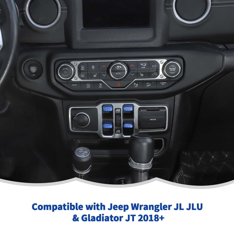 RT-TCZ Center Console Window Button Switch Trim Cover Decoration Interior