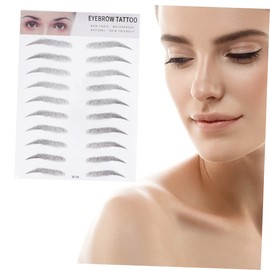 minkissy Women Eyebrow Sticker 2pcs Imitation Artificial Eyebrow Transfer Stickers for Full Natural Brow