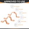 HeSun 100-Pack Copper Fittings, 1/2-Inch Copper Tube Strape, Two-Hole Clamp