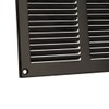 EUROPLAST Black 14x6 Duct Opening Vent Cover with Screen Mesh
