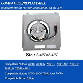 LNTTEK S0503B000 Bathroom Fan Motor Assembly Compatible with Broan NuTone, Replace Part Numbers 763RLN, 763RL, 763RLNB, 763RLN-R01
