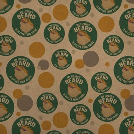 GRAPHICS & MORE My Lizard's Beard is Better than Yours Bearded Dragon Premium Kraft Gift Wrap Wrapping Paper Roll