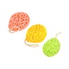 3piezas Esponjas Baño Forma Panal Amarillo Verde Naranja Ducha Suaves