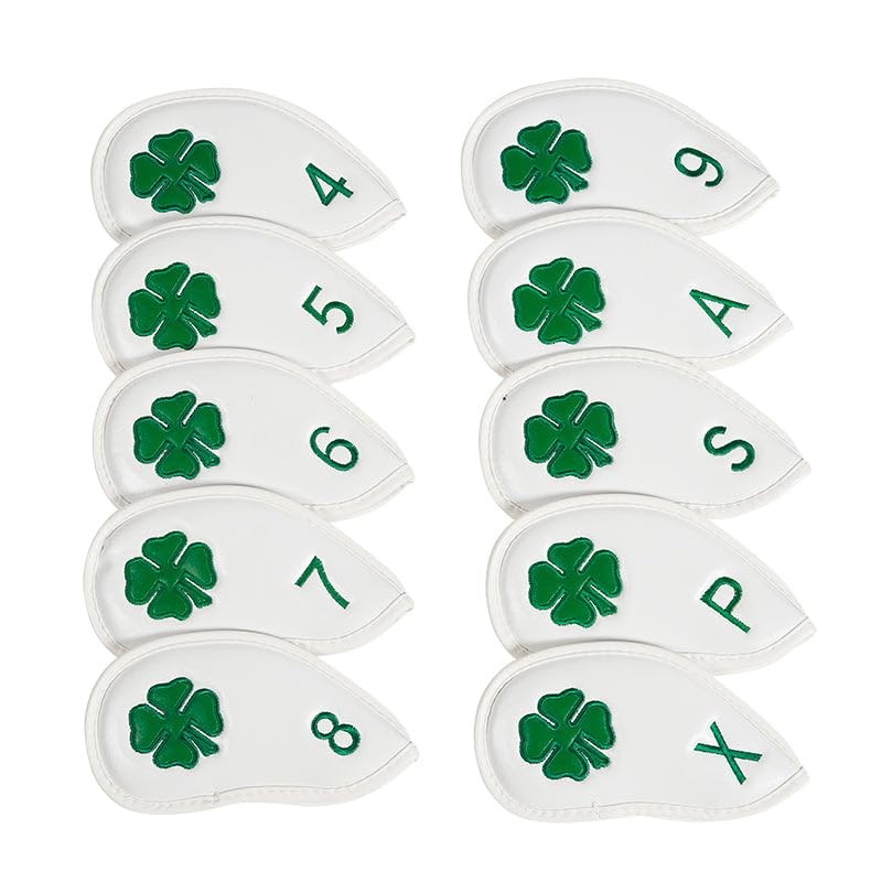 Leather Golf Club Iron Head Covers | 10 Piece Set