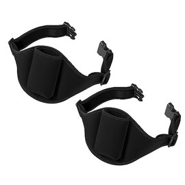 2 Piezas Cinturones de Micrófono, cinturones de micrófono para instructor de fitness, Bolsa Riñonera Ajustable, Cinturón Absorbente de Sudor de Neopreno para Teatro （negro）