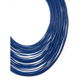 ZENZII Multi Strand Statement Bib Necklace for Women (Navy)