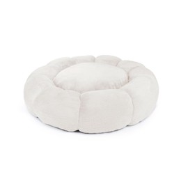 Sherry Kline Pets “Daisy Round” Donut Shape Calming Bed for Dogs and Cats, from Soft Faux Fur, Available in 4 Sizes, Machine Washable