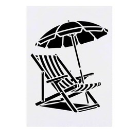 'Deck Chair With Parasol' Temporary Tattoo - Water Resistant, Skin-Safe, Non-Toxic Transfer (TO00083199)