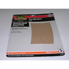 Ali Industries  Gator Sandpaper, Assorted Grit, 9 x 11-In., 5-Pk. -4444 60 100 150 220