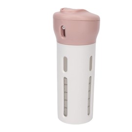 Travel Container, 4 in 1 Travel Dispenser Transparent Safe Leakproof 40ml Portable Refillable with Sticker for Shampoo for Conditioner (Pink)