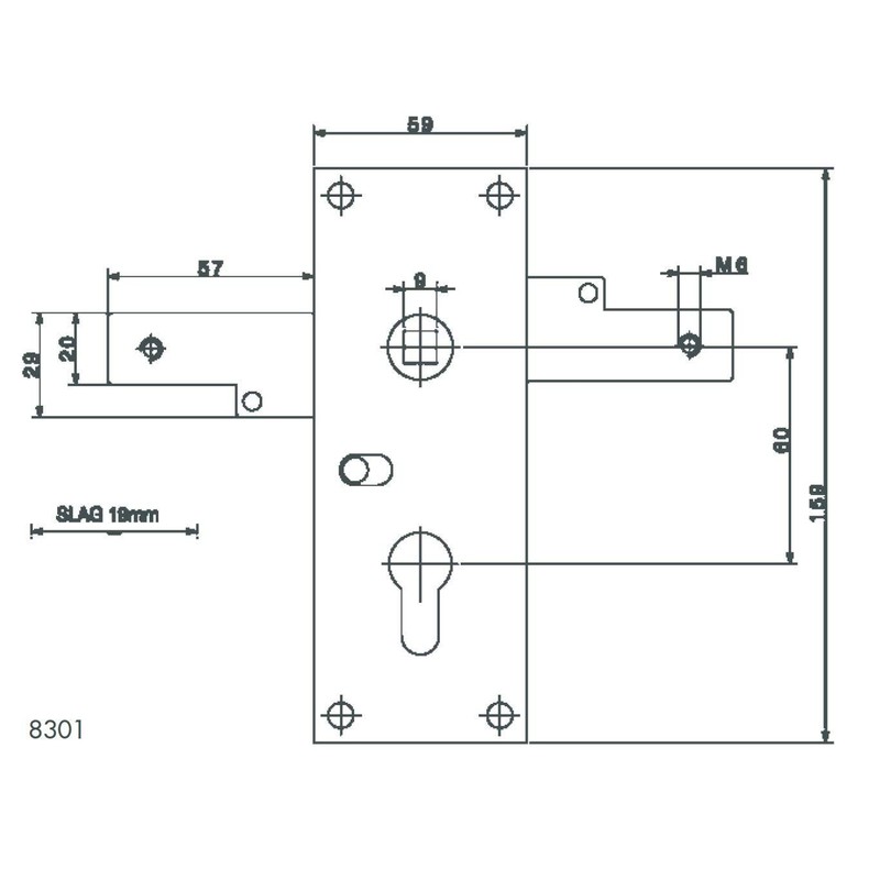 Bever 8301 Garage Door Lock