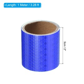 PATIKIL Reflective Tape, 1 Roll 2 Inch x 3 ft Waterproof Self Adhesive High Visibility Caution Warning Safety Tape Outdoor Reflector for Trucks Trailers Cars, Blue