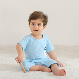 CVXV Infant Baby-Girls 2-Pack Solid Short Sleeve Bodysuit Baby Boy Sunsuit Funny Jumpsuit,Light Purple Zoo,12-18 Months