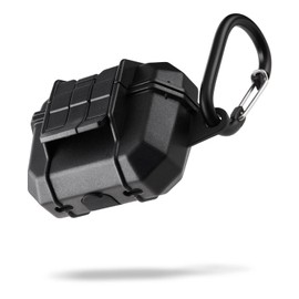 Pelican Marine Series - AirPods Pro 2 / AirPods Pro Case with Keychain [Wireless Charging Compatible] [MIL-Grade Protection] IP68 Waterproof Heavy Duty Armor Case for AirPod Pro/Pro 2 Series - Black