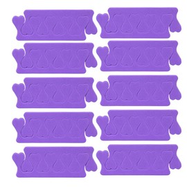 Finger Separator Toe Separator Nail and Toenail Separators for Nail Art Pedicure Toe Separator Finger Separator Set 10 Pairs / 20 Pieces (Purple)