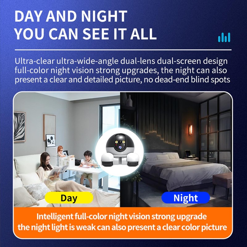 Denash Pet Camera Home Security Camera,1080P Indoor Movable Cameras,2 Way