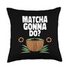 ElasTee Macha Tea Design Throw Pillow, 18x18, Multicolor