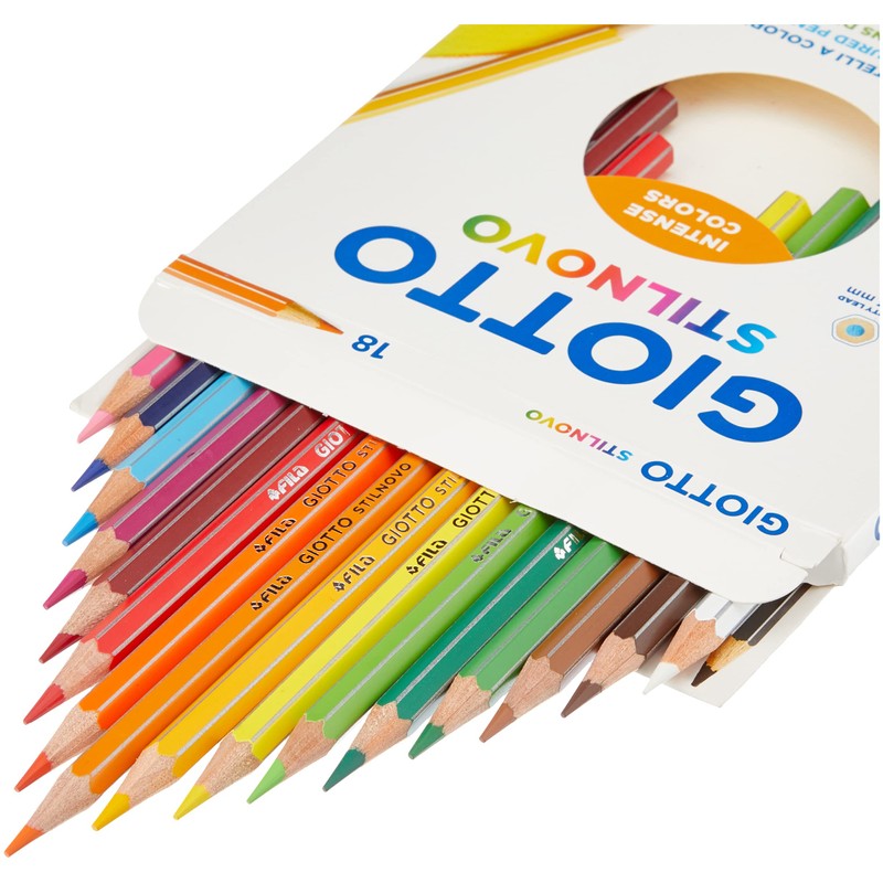 Giotto Stilnovo18 Coloured Pastel Pencils, 3.3 mm, Multi-Colour, 1 x