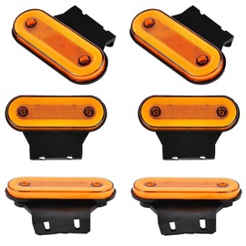 iPalamila 6 Stück 12V/24V Positionsleuchten mit Halterung,LED Begrenzungsleuchte Orange,positionsleuchten led,LKW Seitenmarkierungsleuchte Reflektor,Rücklicht, Bremslicht Für Anhänger Wohnwagen PKW