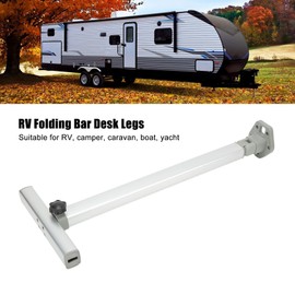 RV Foldable Table Leg, 23.22‑30.51in Height Bar Support Heavy Duty T Table Leg Bracket with Screws To Fix, Aluminum Alloy RV Dinette Stand for Campers