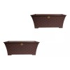 Ardilla Maceta Rect. Plástico Tipo Rattan Choco 45 Cm 2