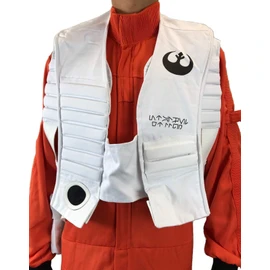 Costumeteers Resistance Rebel Pilot Fighter Double Layer X-Wing VEST Accoutre Only Star War Cosplay Accessory White (L)