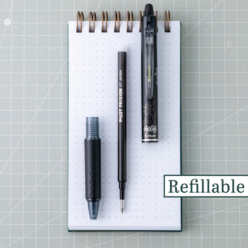 Pilot, FriXion Clicker Erasable Gel Pens, Fine Point 0.7 mm,