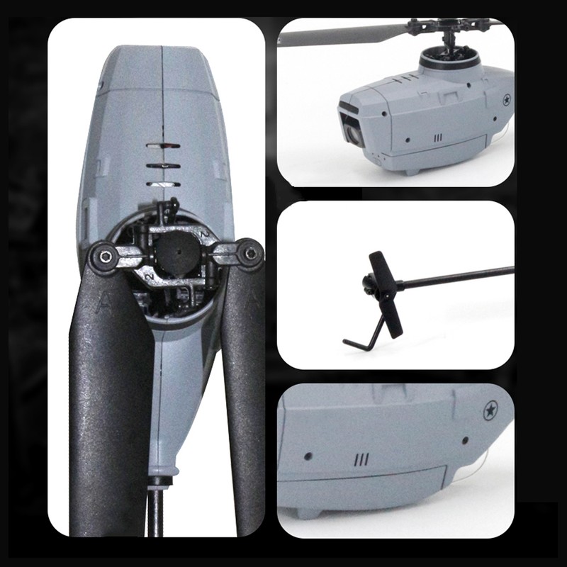 RC Helicopter RC Drone with Camera 720P Auto Hover Single