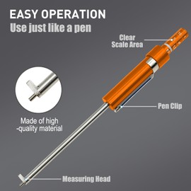 THIKPO Car Brake Pad Thickness Gauge Measure Tool,1.5mm-11mm with Scale,Brake Shoe Gauge Auto Brake Pad Thickness Base Plate Brake Pad Tester Brake Pad Detection Pen Scale. (1)