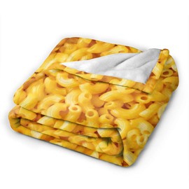 Macaroni and Cheese Blanket ,Fleece Throw Blanket Super Soft Warm Therma Plush Bed Couch Living Room