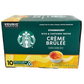 Starbucks Creme Brulee Flavored Coffee K Cups Keurig 10 ct  3.4 oz