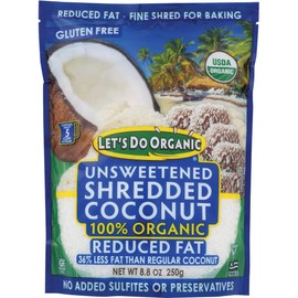 Let's Do Organic Reduced Fat Finely Shredded Coconut-Unsweet 8.8 oz 12 bags