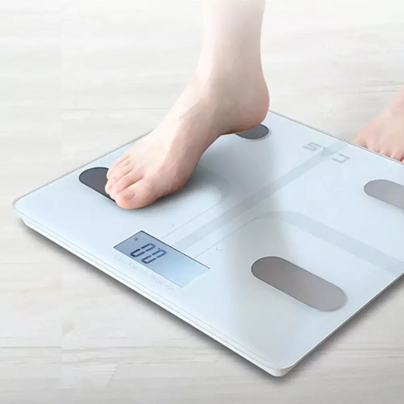스마트 체중계 체지방 측정기 가정용 5~180kg 측정가능 [화이트] Smart Scale