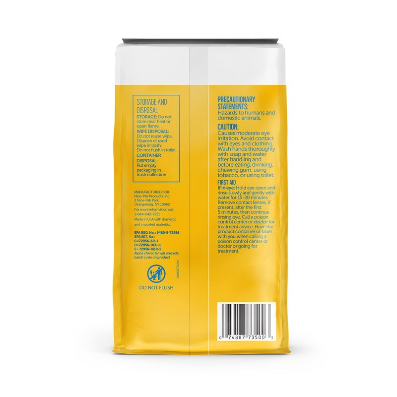 Nice 'N Clean Disinfecting Surface Wipes 72ct | Cleans &