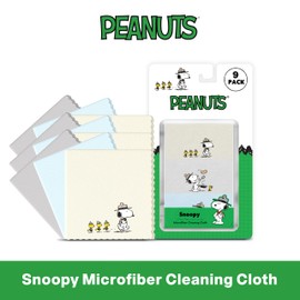 Microfiber Cloth & Glasses Wipes (9 Pack) Lens & Glasses Cleaning Cloth - Eye Glass Clean Cloths - Eyeglass Cleaning Cloths - Camera Lenses & Gadget Delicate Screens - Snoopy