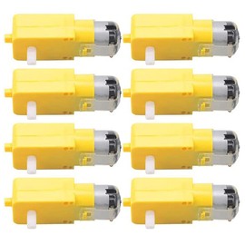 GUUZI 8pcs TT DC Gear Motor Double Shaft 3-6V Gear Motor for Arduino Intelligent Car Robot