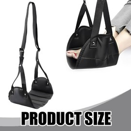 XPEX Pack of 2 Footrest, Airplane Footrest Made of Premium Memory Foam, Head Hammock Portable Travel Footrest Flight Hand Luggage Footrest Height Adjustable Footrest Travel Accessories Footrests