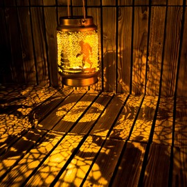 Bigfoot Solar Lanterns Outdoor Waterproof, Big Foot Gifts for Women Men, Hanging Solar Lights for Yard, Patio, Lawn, Pathway, Tabletop, Porch, Garden Decor