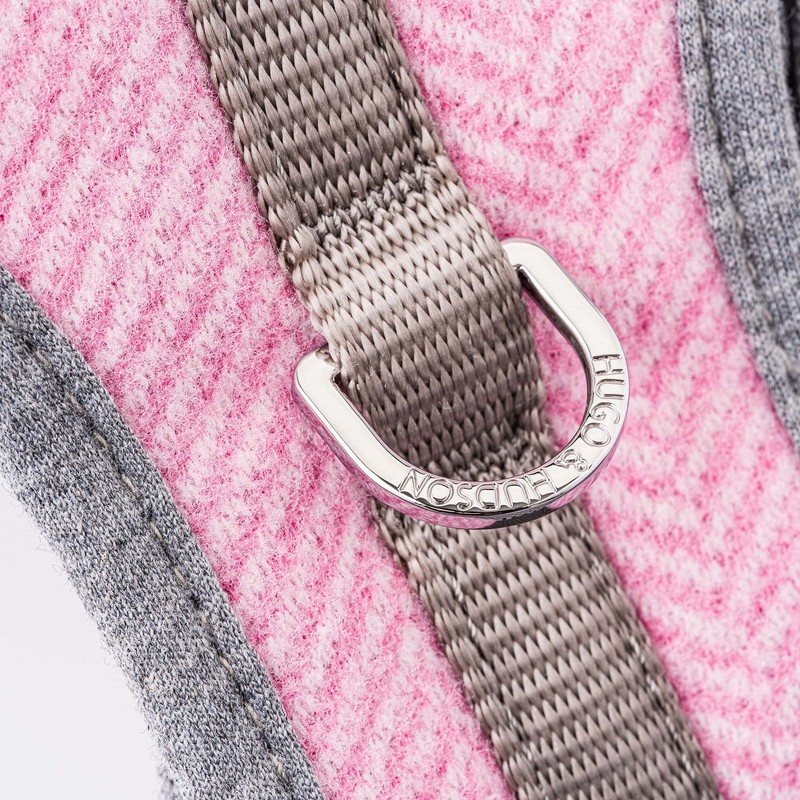HUGO & HUDSON Tweed Dog Harness No Pull Adjustable Rear